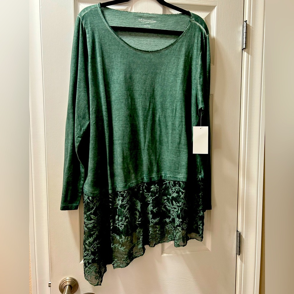 Soft surroundings lace hem tunic